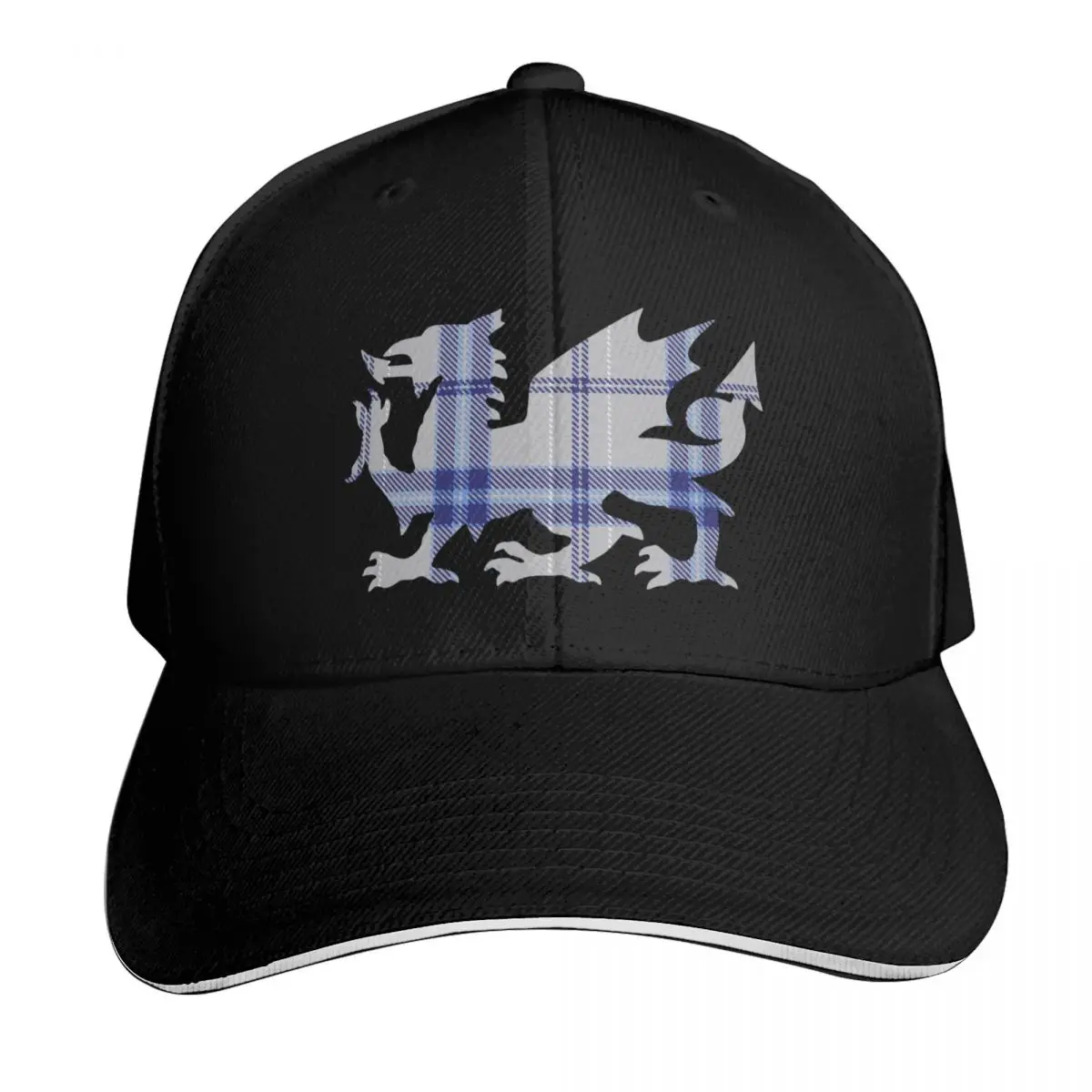 Edwards/Edwardson Family Welsh Dragon Tartan Baseball Cap Six Panel Structured Crown Sun Protection UPF 50+ Breathable Mesh Back