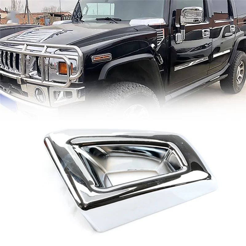 

L38A-1пара, угловая накладка на передний бампер автомобиля, хромированная накладка для Hummer H2 SUV SUT 2003-2009, гриль, гоночная торцевая крышка, декоративная рамка