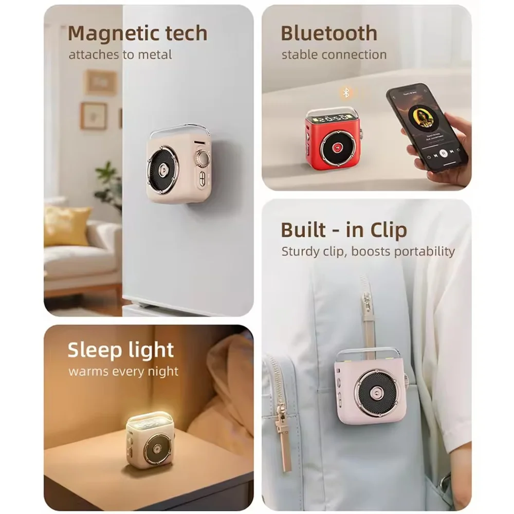 

FANGTUOSI магнитные колонки беспроводные с ночником для сна Bluetooth динамик маленький мини уличный портативный подарок на день рождения для девочек