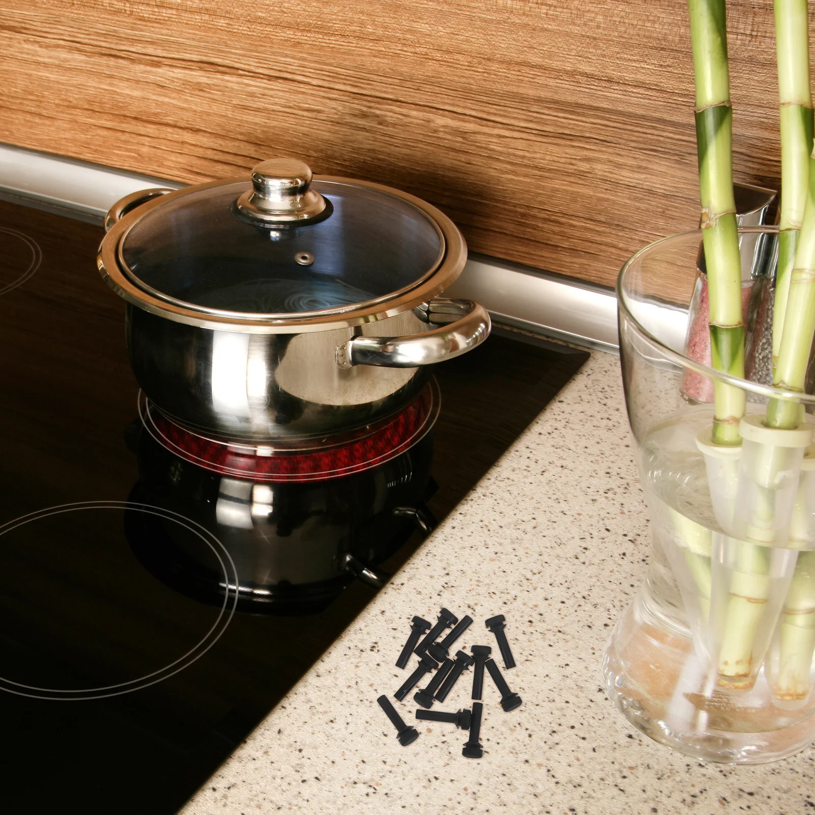 

12Pcs Gas Stove Rubber Feet Replacement Anti Slip Stove Grate Feet Protect Floors Shock Absorption Noise Reduction Kitchen