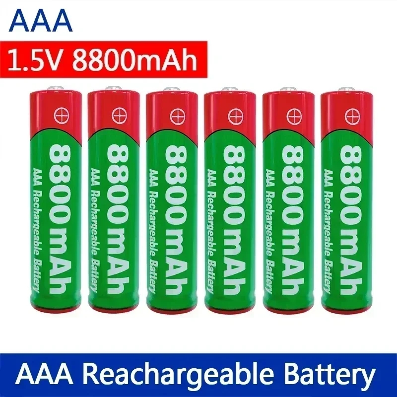 

New AAA Battery 1.5V Rechargeable AAA Battery 8800mAh AAA 1.5V New Alkaline Rechargeable Battery for Led Light Toy MP3 Long Life