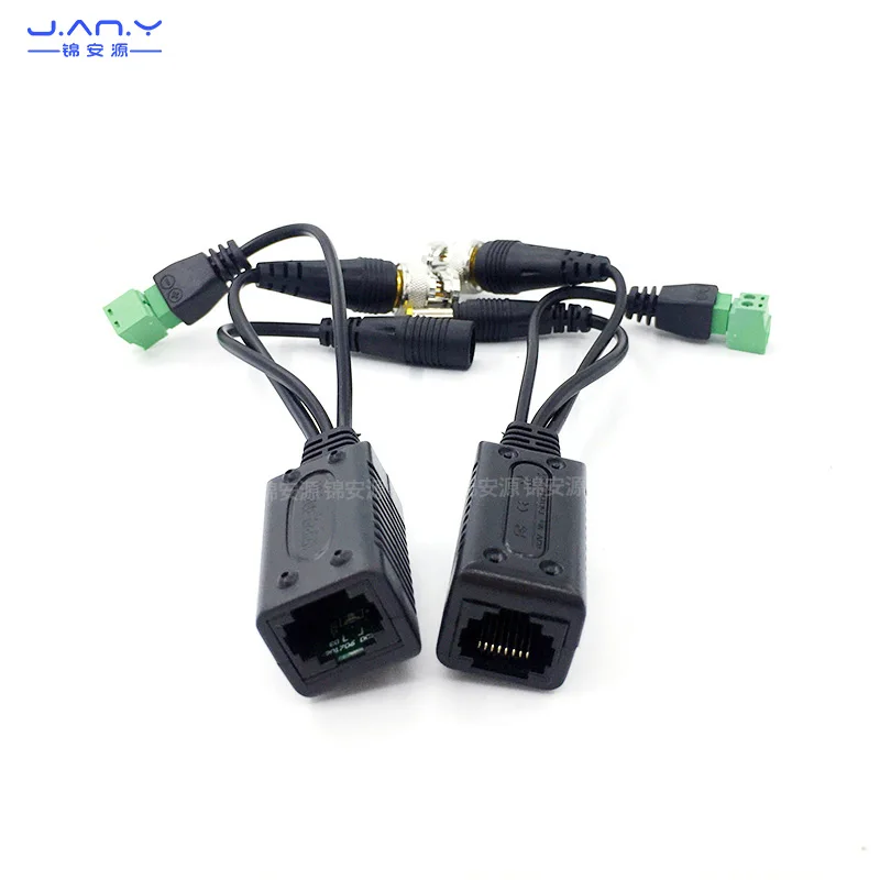 Drie In Een Twisted Pair Zender Audio En Video Krachtoverbrenging 3 In Een Coaxiale Hd Bnc Naar Rj45 Netwerkpoort