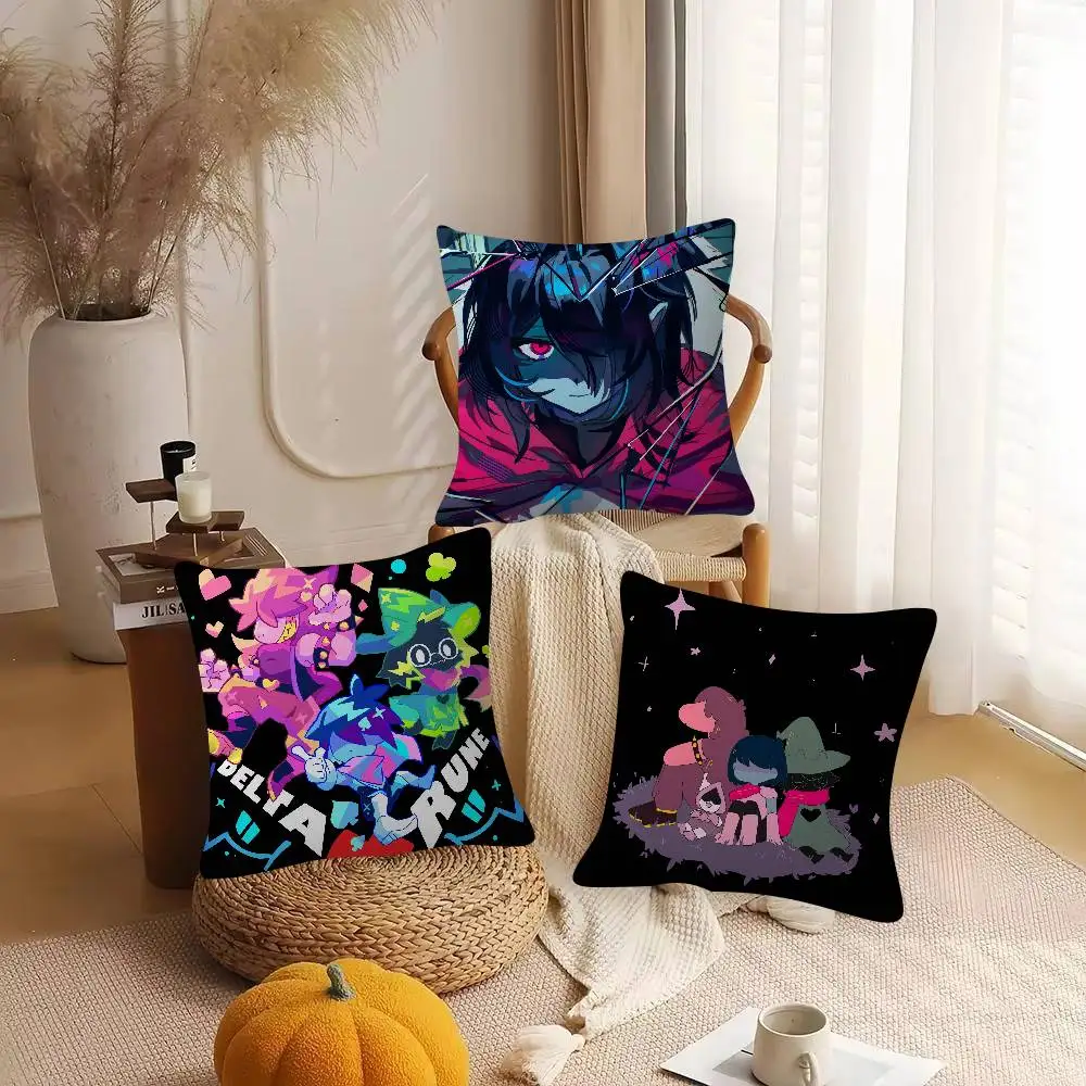 Game Deltarune Cute Cartoon Two-dimensional Pillowcase Bedroom Sofa Cushion Cover Nap Pillow Cover
