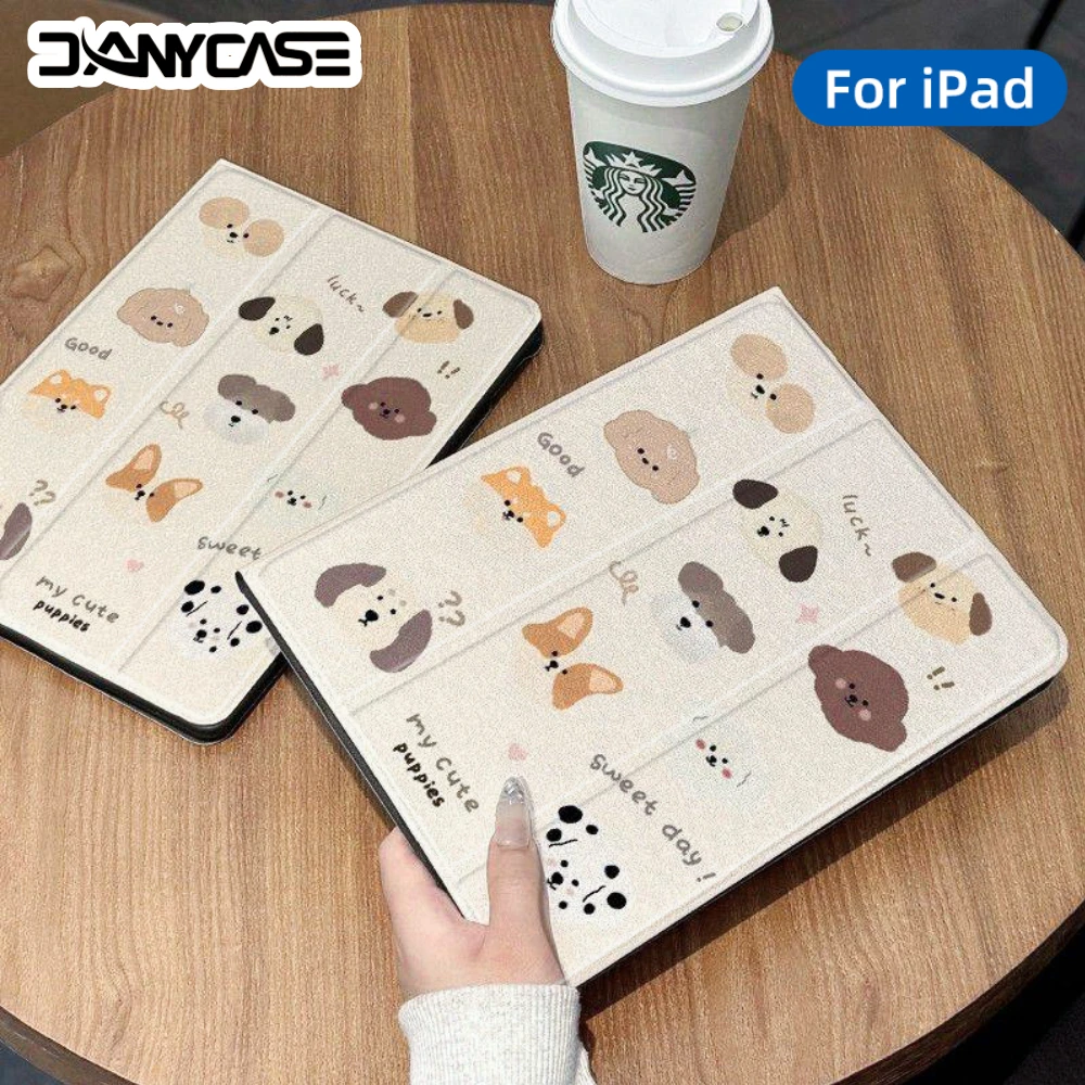 3-fold Case with Pencil Holder For 2025 iPad Air 11 Case iPad 10th Gen 11th A16 Cover Gen iPad Pro11 4 5 10.9in 12.9 M2 M3 M4