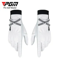 1Pair Pgm Golf Gloves Women With   Sheep Skin Breathable Genuine Leather Sport Gloves Anti-Slip Training Mittens Elegant new