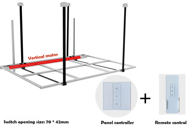 Motorhome Electric 220V Horizontal or Vertical Panel Switch Bed Liftmotorized Rv Bed Lift