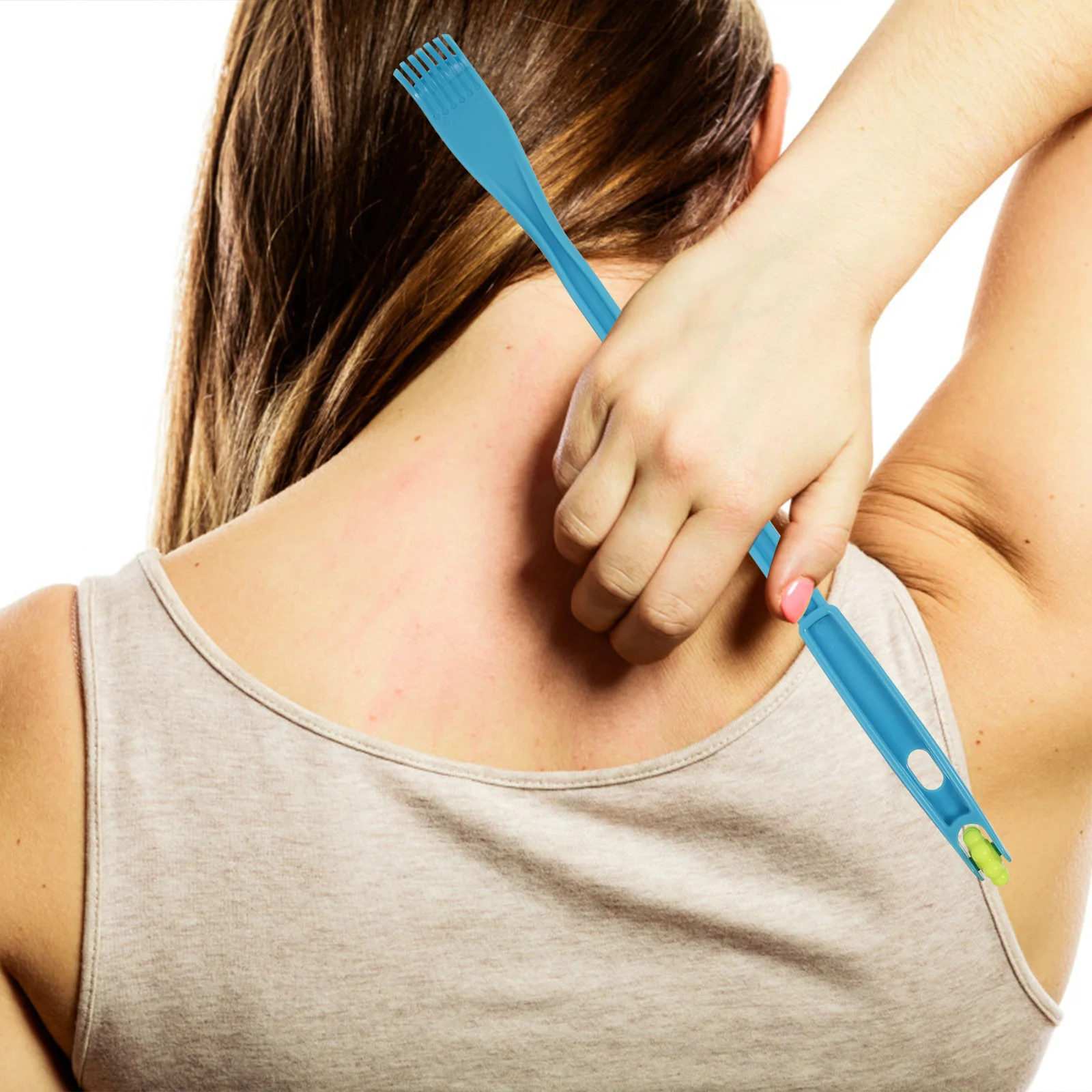 Rolo de massagem para arranhões traseiros, 10 peças, para plástico, alça longa, ferramenta de arranhões com extremidade esférica para áreas difíceis de alcançar