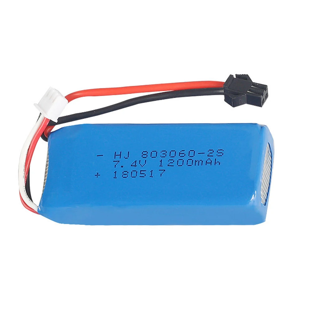 Bateria Lipo 7,4 V 1200 mAh 803060   Z ładowarką do H26 H26C H26W H26D H26HW zdalnie sterowany helikopter Quadcopter Drone części do zabawek