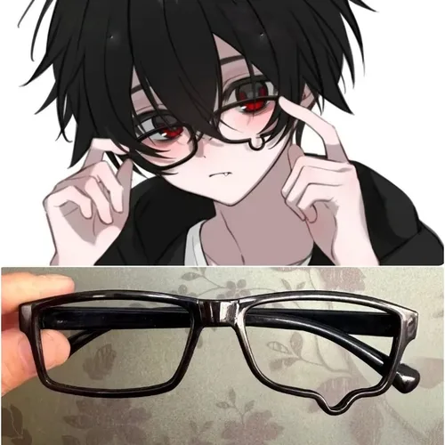 Imagen 2 del producto Gafas cuadradas pequeñas de Anime japonés Y2K para Cosplay en forma de lágrima, gafas Retro Harajuku para mujer, gafas con bloqueo de luz azul transparente