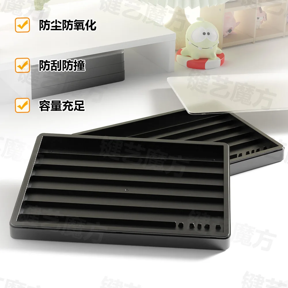 Keycap Storage Box Dust-proof Portable desktop storage Box ABS Material Free Superposition Classification Storage Box PC Gift