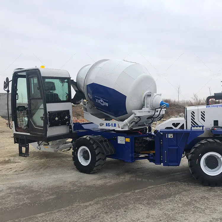 Aimix 1.8CBM لكل دفعة شاحنة خلط الخرسانة المتنقلة ذاتية التحميل للبيع