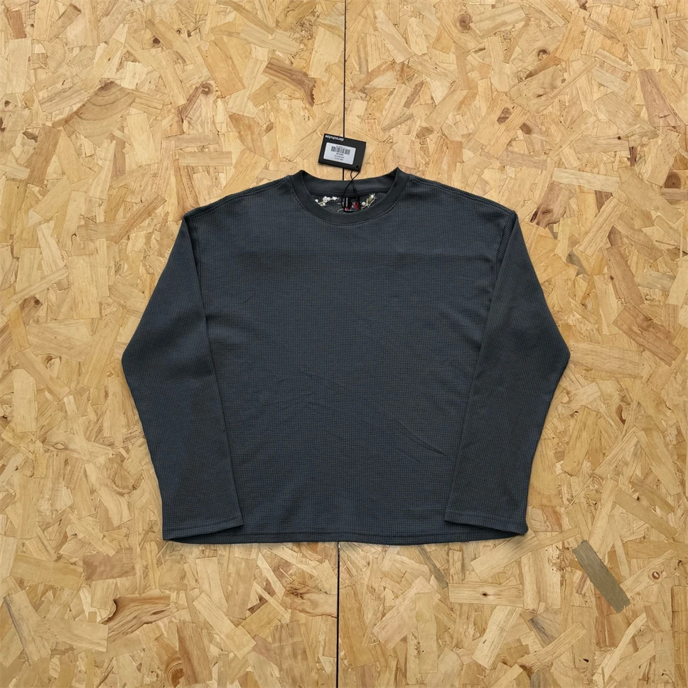 

Повседневная футболка Long Sve с вышитыми цветами, круглая футболка Ne ex, модный универсальный осенний хлопковый топ для молодежи