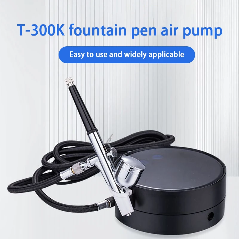 터치 스위치가있는 에어 브러시 압축기 자동 시작 중지 뷰티 메이크업 네일 아트 모델 페인팅을위한 휴대용 에어 브러시 기계