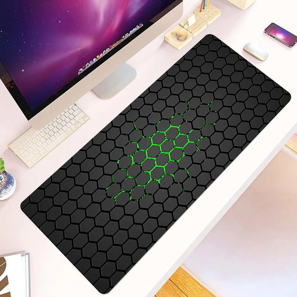 

Hexagonal Geometry Computer Laptop Keyboard Mouse Mat Customized Gaming Mouse Pad Rubber Non-Slip Mousepad Gamer Table Pad Mats