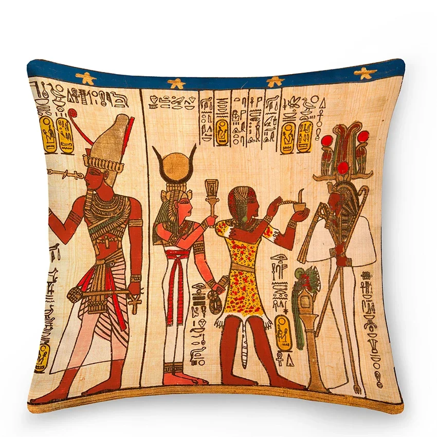 Egyptian Cushion Cover Ancient Egypt Pillowcase Sofa Living Room Decoration Decorative