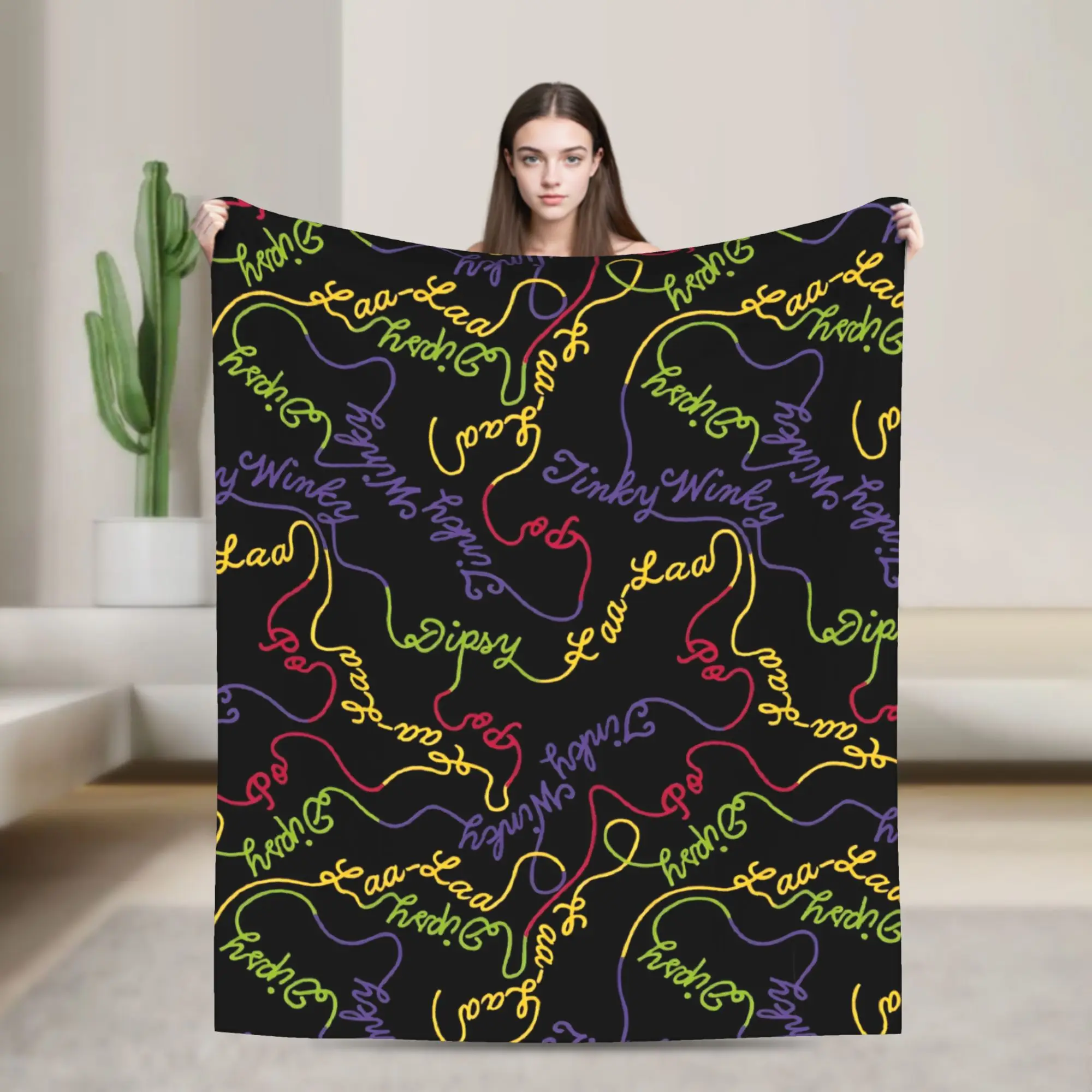 سوبر لينة T-Teletubby الكرتون رمي بطانية قسط الفانيلا الصوف خفيفة الوزن بطانية سرير سوبر مريحة البطانيات كل موسم الاستخدام #1