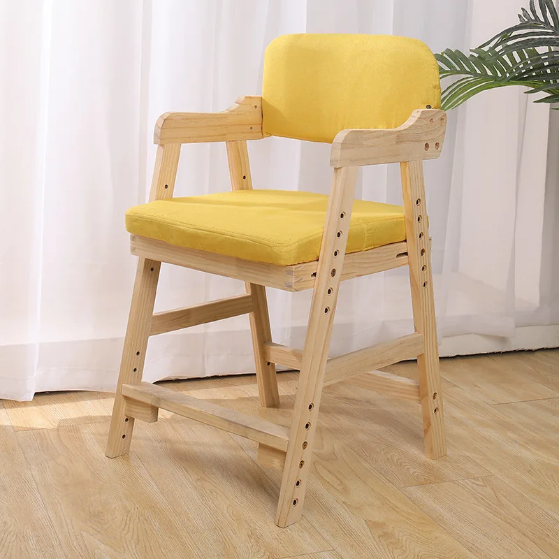 كرسي مريح للأطفال مصنوع من الخشب الصلب كرسي مكتب للأطفال مصحح الارتفاع قابل للتعديل مقعد دراسة المدرسة أثاث الطفل المتزايد