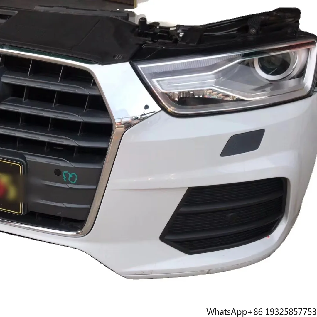 Q3 2016-2018 High Quality Carbon Fiber Front Bumper Assembly Grille Cover Bolt-On Universal Fitment Park Assist Sensor Car