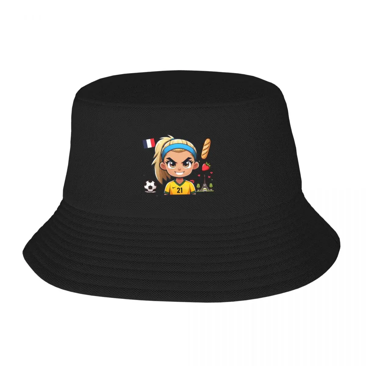 Ellie Carpenter Paris Strawberry Kisses Bucket Hat Hat Man For The Sun Vintage Male Women's