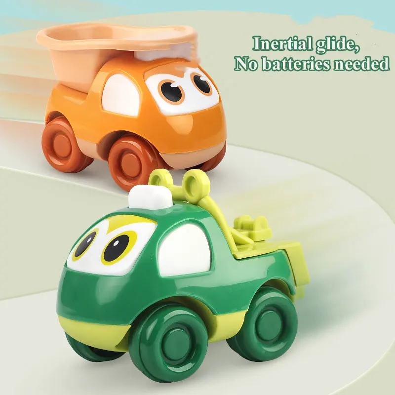 Cute Cartoon Engineering Car Toys for 0 3 6 Years Baby Kids Inertia Sliding Mixer Dump Truck Tractor Vehicle Boy Girl Gifts