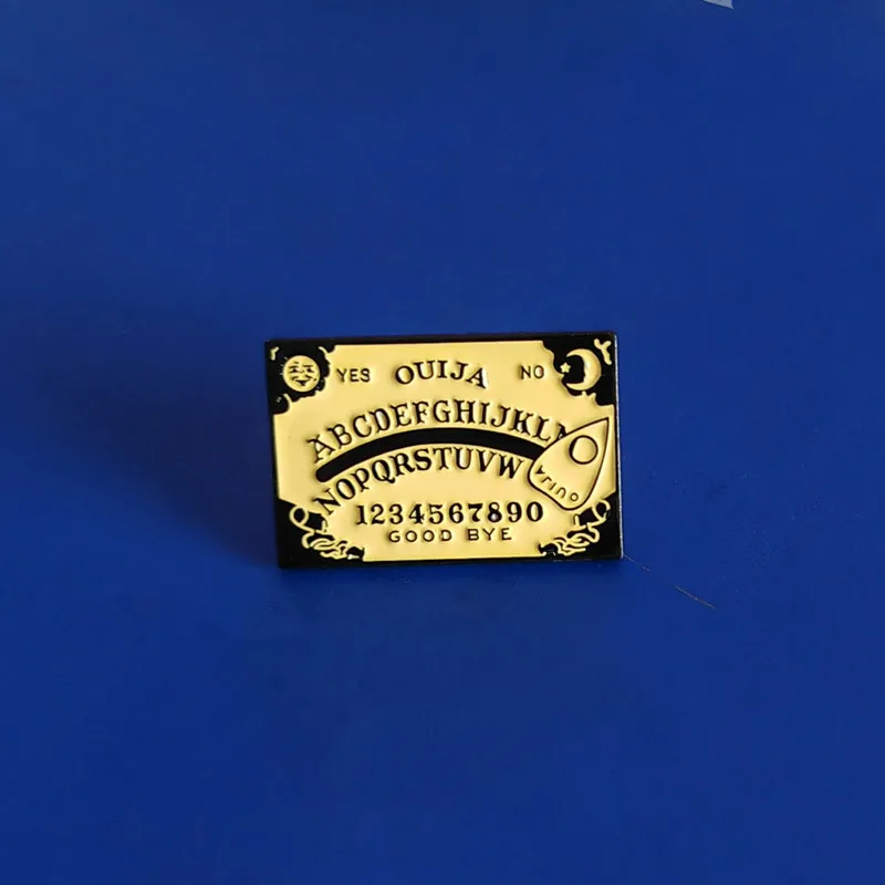 Ouija Board Enamel Brooch Fashion Creative  Moveable To Choose Sun or Moon Badge Party Jewelry Presents for Friends