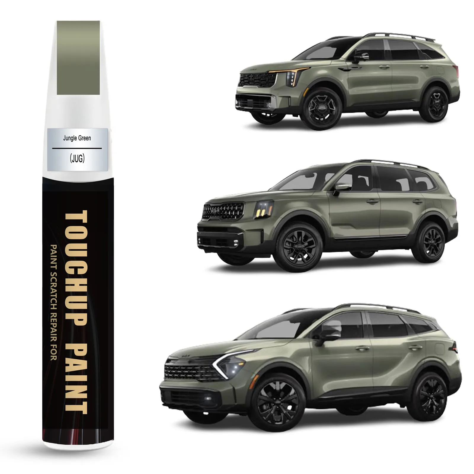 Car Touch Up Paint(Jungle Green(JUG)) for Kia Car Paint Scratch Repair Kit, Quick & Easy Solution to Repair