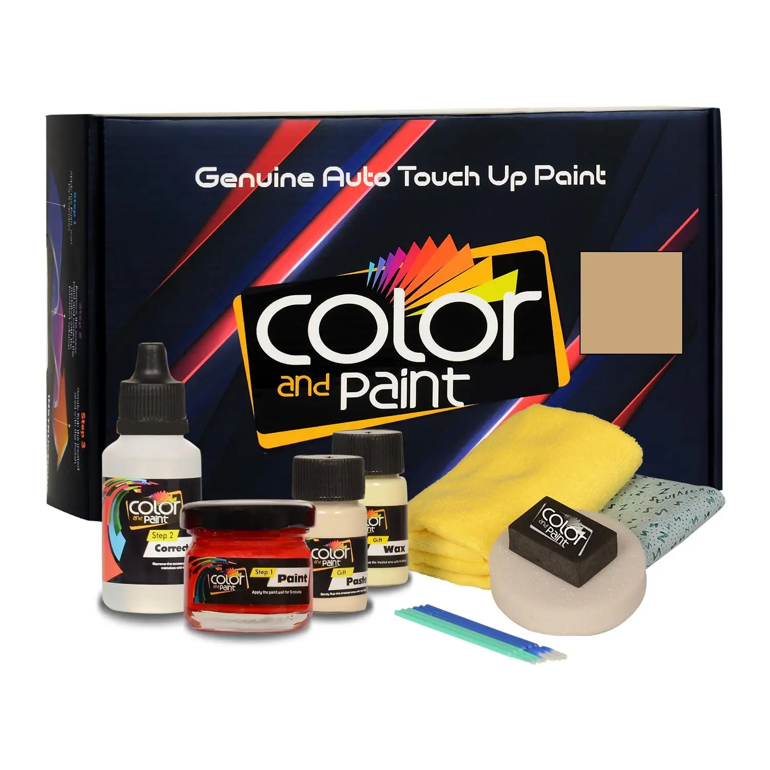 

Color and Paint compatible with Ford America Automotive Touch Up Paint - SAND MET - 6B - Basic Care