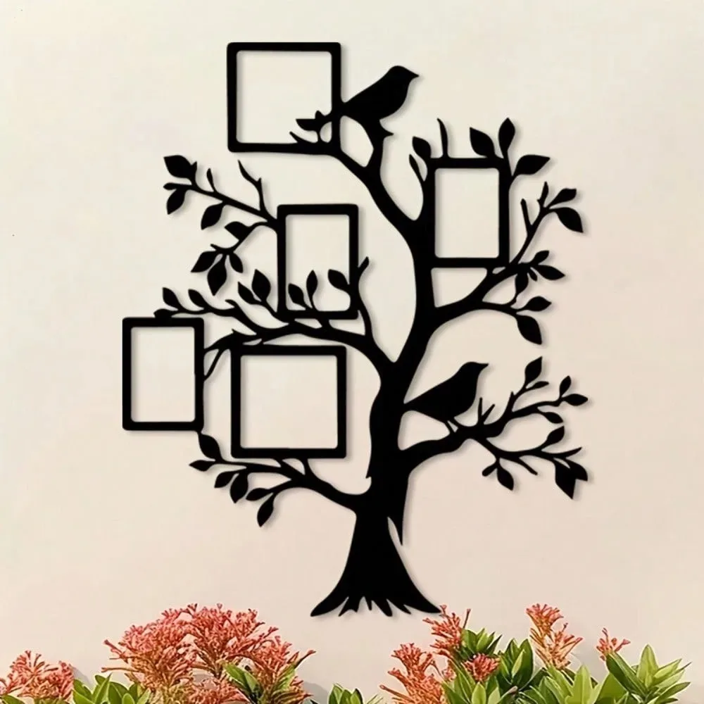 Stylish Vintage Metal Tree Wall Art for Home and Garden Decor - Unique Abstract Gift Idea