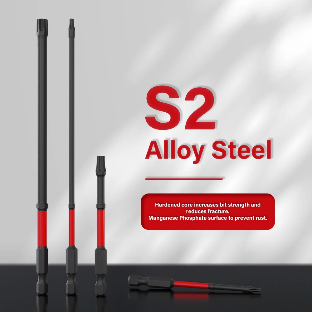 13-teiliges Schlag-Torx-Schraubendreher-Set, T7-T40, Sechskantschaft, S2-Stahl, metrische magnetische Schraubendreherbits – Detail 2
