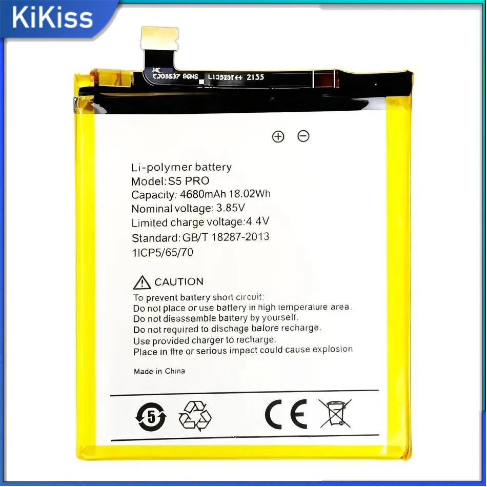 For Umi Umidigi S5 Pro Mobile Phone Battery 4680mAh High-Efficiency