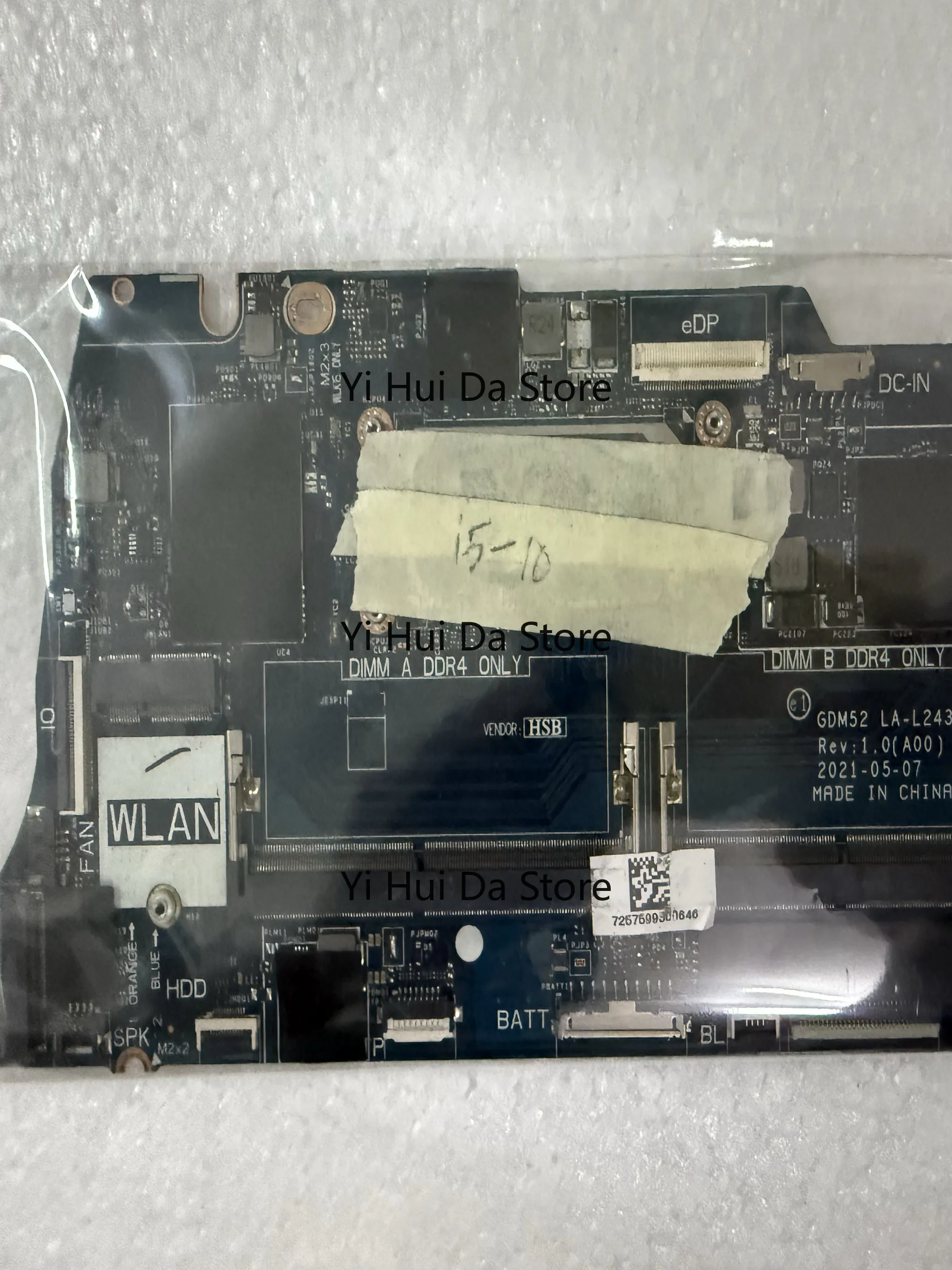 Suitable for Dell Inspiron 15 3510 / 3511 Motherboard LA-L243P LA-L241P LA-L242P, OEM Replacement Board
