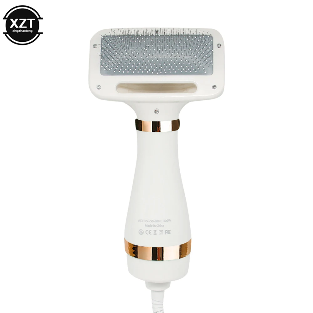 Secador de Pelos para Pets 2 em 1: Secador e Escova para Cães e Gatos, Baixo Ruído, Temperatura Ajustável, Ideal para Pelos Longos e Curtos