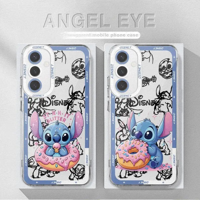 Disney Stitch Lovely Case for Samsung Galaxy A35 A55A53 A54 A73 A34 A33 A25 A24 A13 A14 A15 5G Transparent Soft