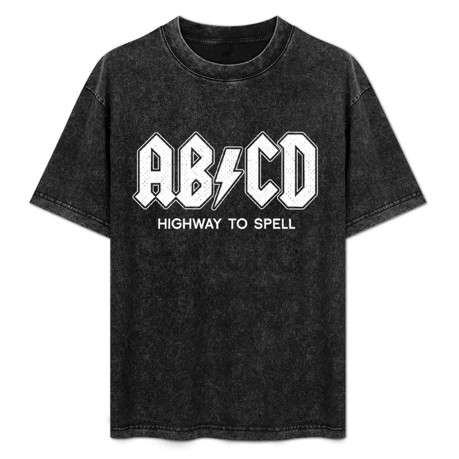 

Vintage ABCD Highway To Spell T-Shirt Graphic Print Short Sleeve T-Shirt