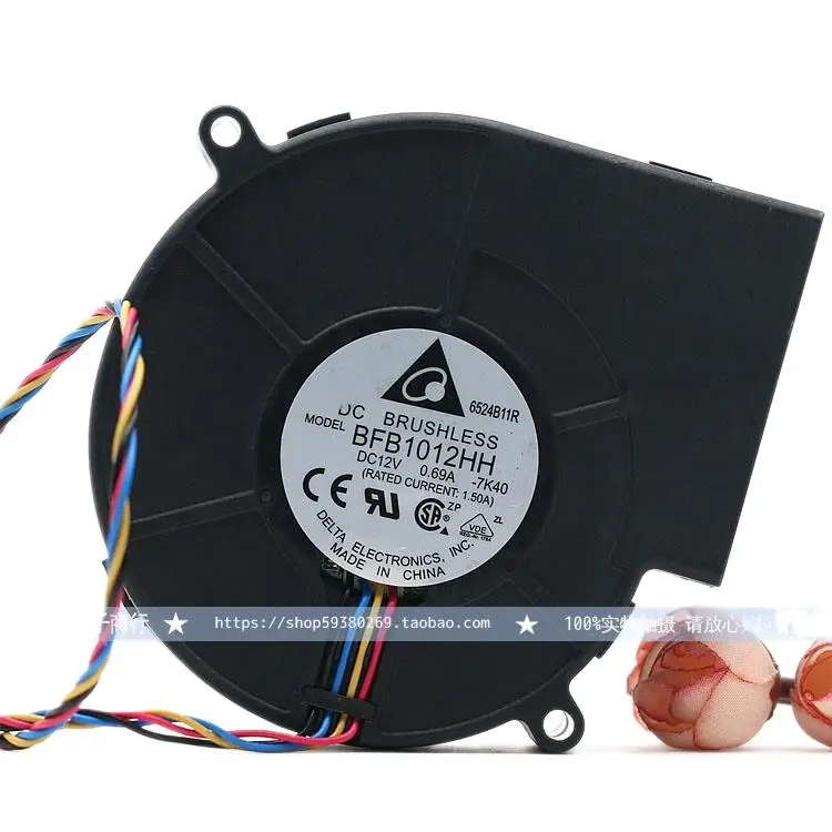 Delta Delta Bfb1012hh 12v 0.69a 4-Wire PWM Double Ball Turbine Blower Fan 9733