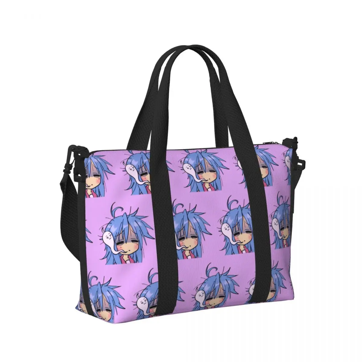 

Dead Tired Izumi Konata Lucky Star Пляжная дорожная сумка Большая вместительная сумка-тоут для тренажерного зала Йога Женская дорожная сумка для покупок