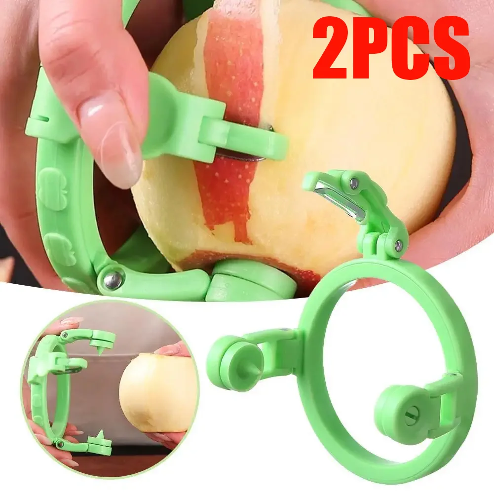 

New Comfortable Fruit Rotating Peeler Portable Stainless Steel Kitchen Apple Pear Peeler Machine Unique Kitchen Tools