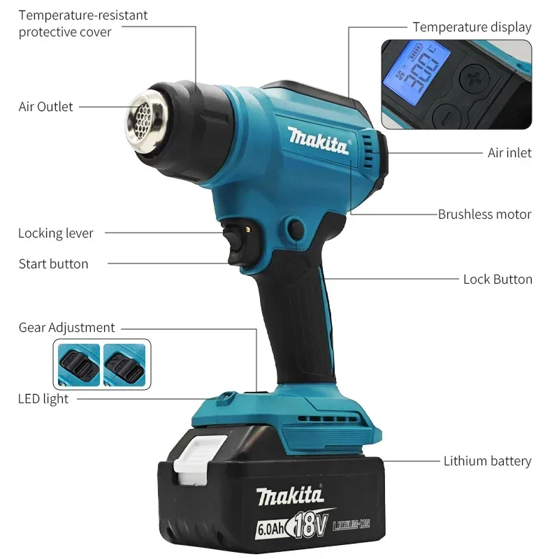 makita-550-°-pistola-de-calor-con-control-de-temperatura-18v-inalambrica-portatil-con-pantalla-led-soplador-termico-para-soldadura-solo-herramienta