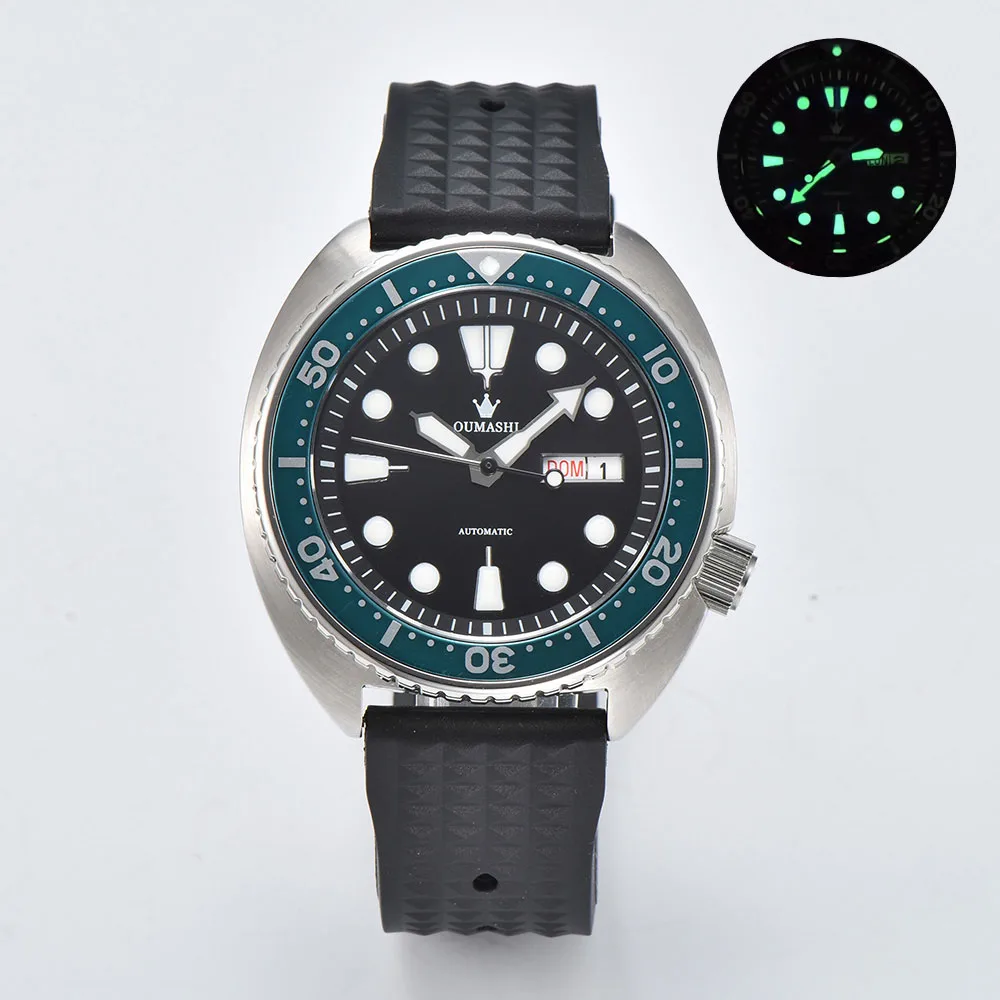 42mm NH36 PROSPEXX turtle wristwatches for men with Japanese genuine NH36 automatic movement rubber strap can customize logo