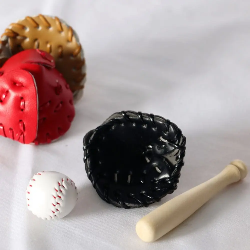 Creative 1/6 1/12 Doll Baseball Kits Multicolor Micro Landscape Miniature Softball Set Scene Model Cosplay Cake Topper Gift
