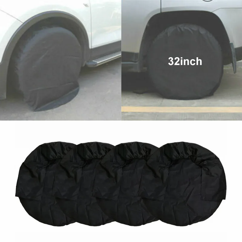 NEW 4Pcs 32inch Wheel Tire Covers Case Car Tires Storage Bag Vehicle Wheel Protector for RV Truck Car Camper Trailer car styling