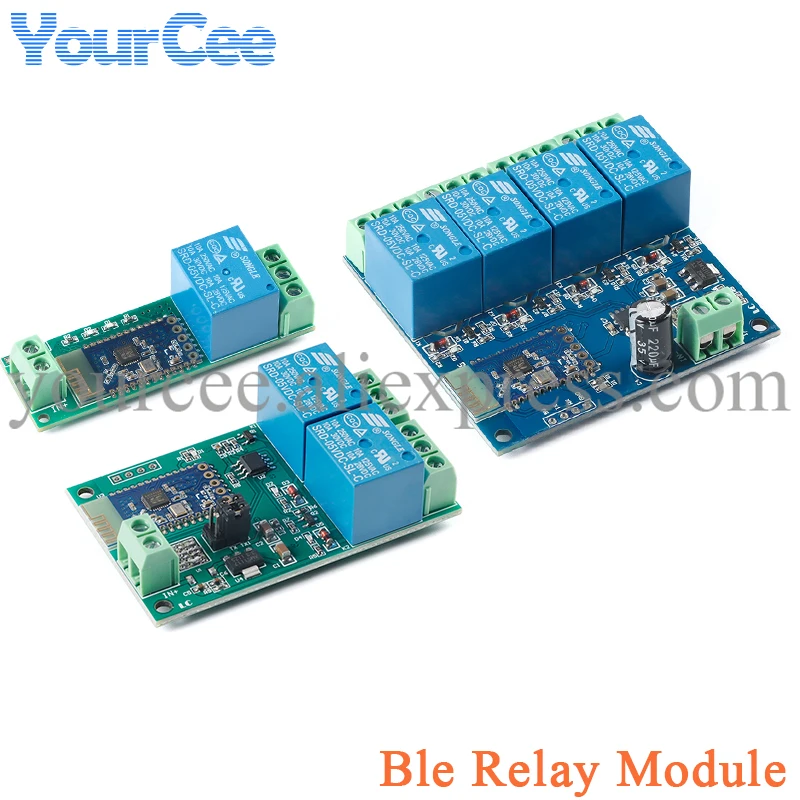 1 2 4 Way Channel Bluetooth-compatible Relay Module DC 5V/12V Internet Smart Remote Control Mobile Phone Switch Wireless Relay