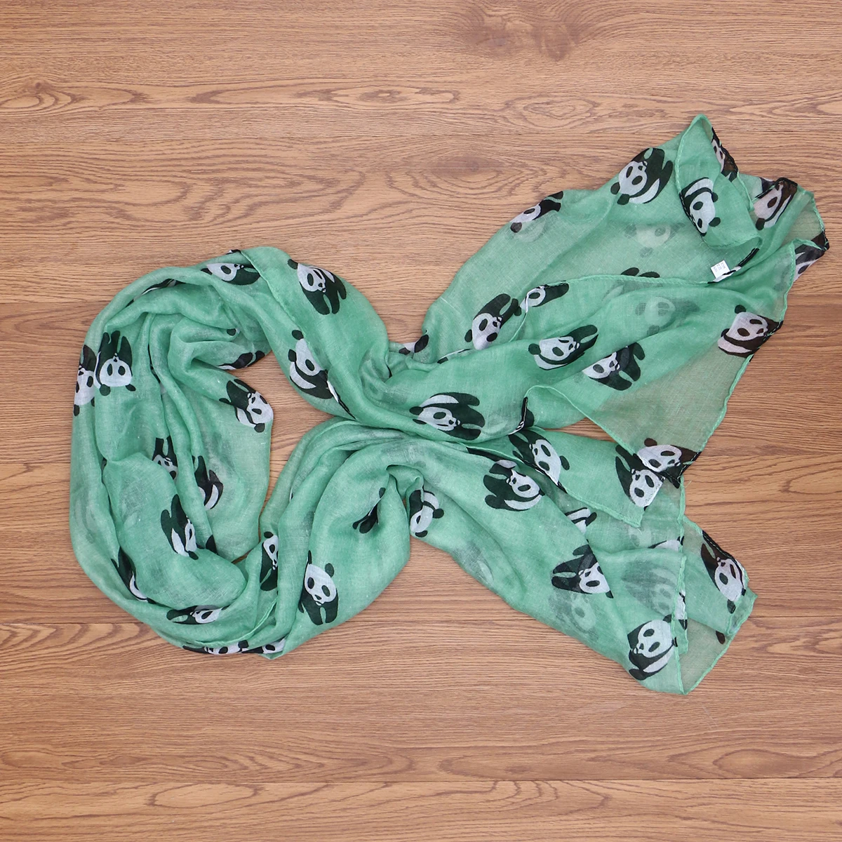 

Ladies Scarves Panda Print Scarf Shawl Voile Vacation Bufandas Green Women Miss