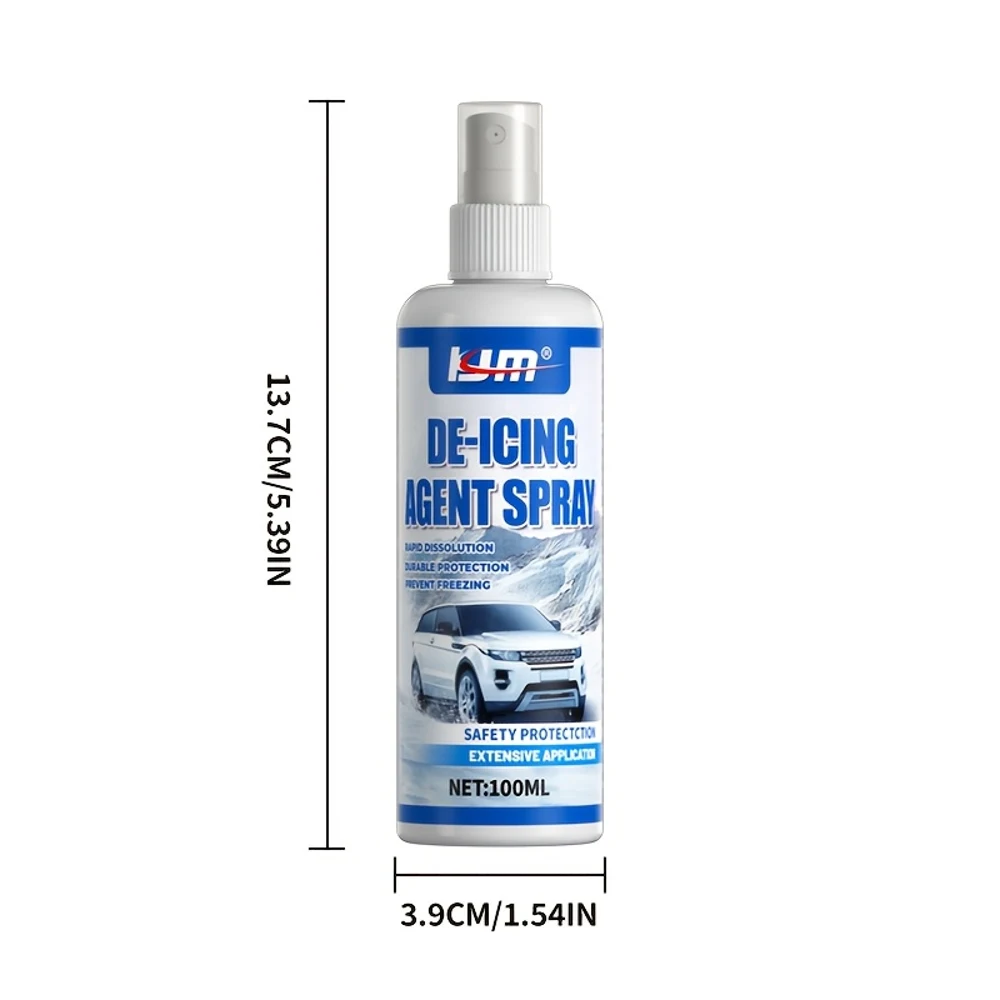 

100 мл спрей для снятия гладкости на лобовом стекле, средство для удаления мороза и льда, одна бутылка решает замораживание, предотвращает повторное заморание, подходит