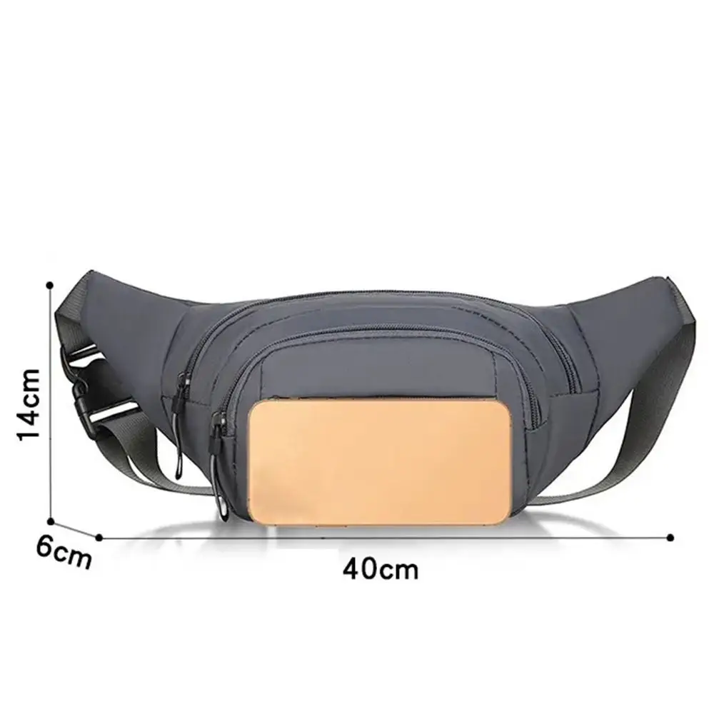 Fashion Large-capacity Men Waist Bag Casual Nylon Anti-theft Chest Bag Outdoor Travel Waterproof Sports Mobile Phone Bag