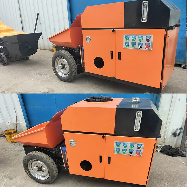 Diesel Mobile Concrete Pump With Mixer Stationary 72m Cement Pump Truck Spare Parts