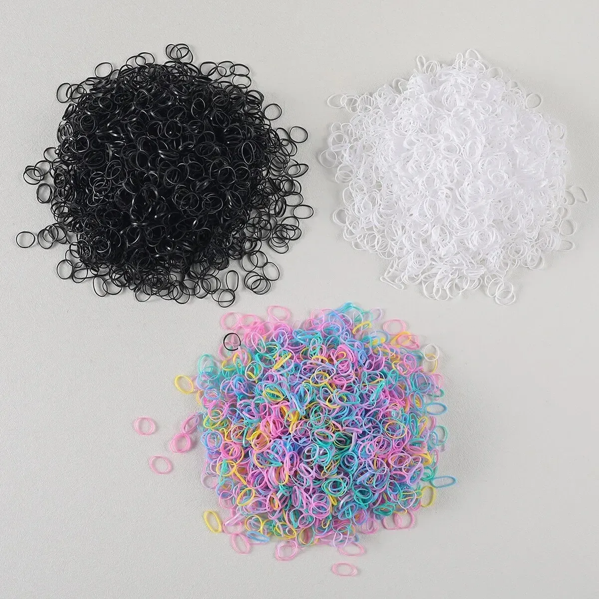 

1500PCS Disposable Rubber Band Hair Ties for Girls Colorful Children's Headband Ponytail Holder Kids Hair Accessories elástico de cabelo infantil