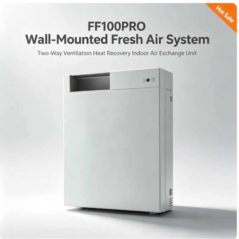 FF100PRO Wall‑Mounted Fresh Air System, Two‑Way Ventilation Heat Recovery Indoor Air Exchange Unit
