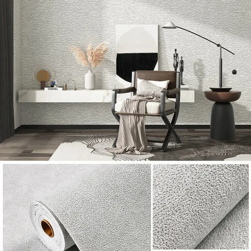 3d Dikker Zelfklevend Thermisch Isolatiebehang Linnen Effen Kleur Decor Muurstickers Renovatie Anti-Collision Behang