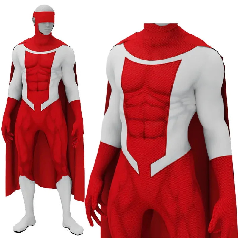 Disfraz de Cosplay invincible CyRed Mark Grayson, mono de superhéroe Omni-Man para niños, traje Zentai de LICRA con estampado 3D, disfraz de Halloween